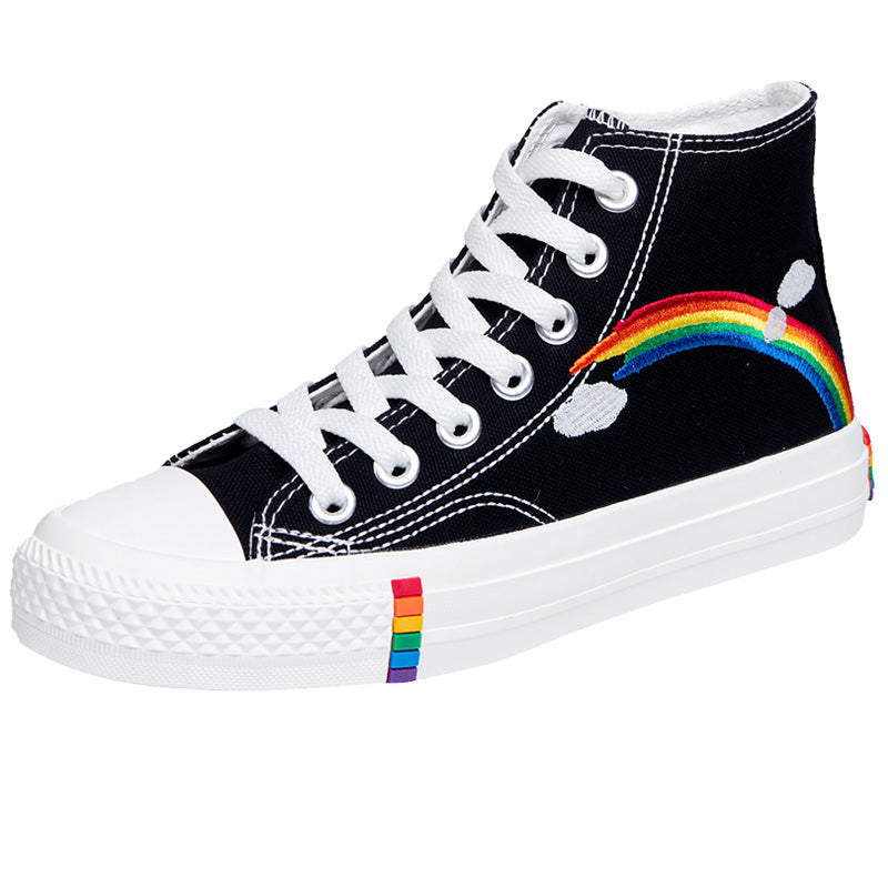 Rainbow Retro Canvas Shoes