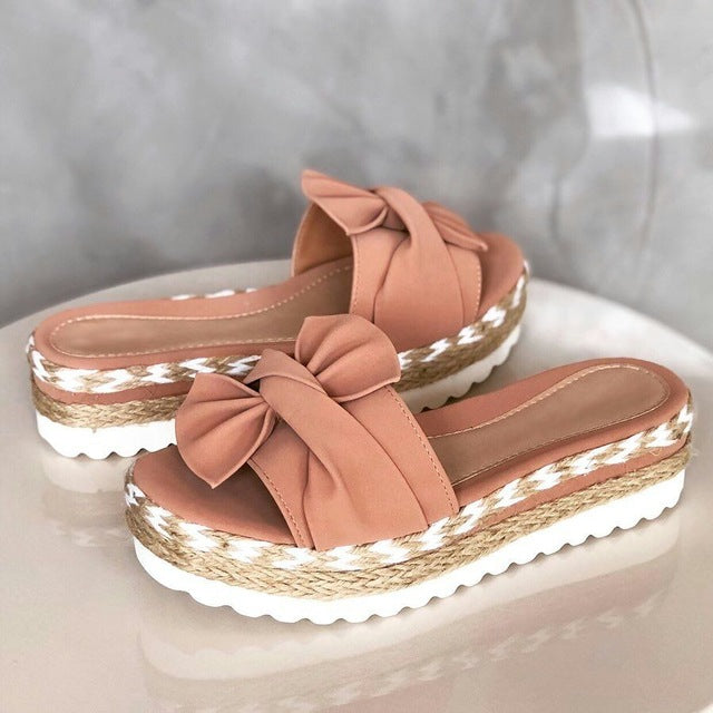 Casual Bowknot Sandals Slippers