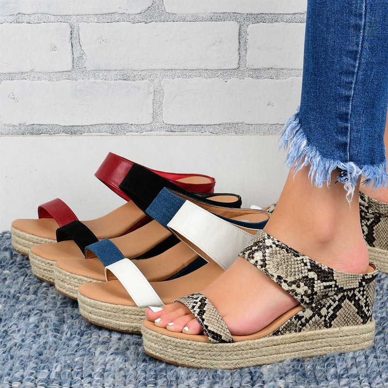 Solid Thick Bottom Flat Sandals
